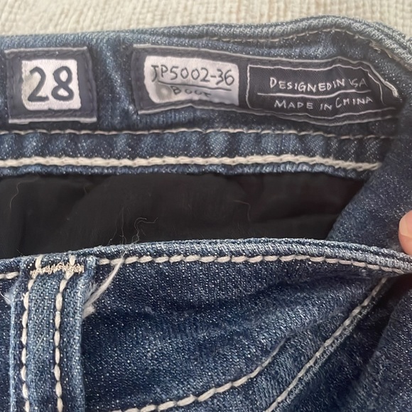 Miss Me Distressed Blue Jean Cutoff Shorts - Picture 8 of 10